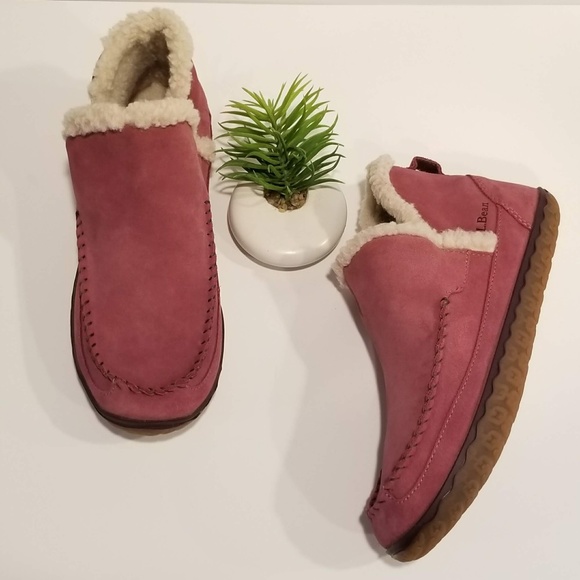 LL Bean Women's Size 9 Rosewood Mountain Slipper Boots Mocs Comfort Shoes 510523